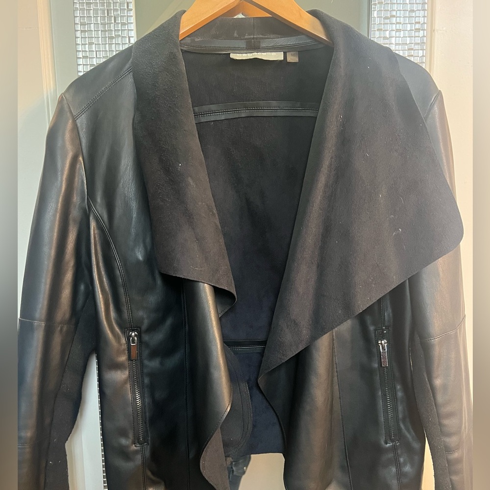 Bagatelle black faux leather blazer size medium